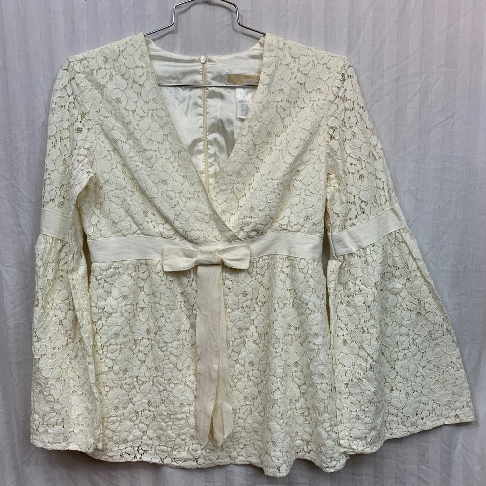 Michael Kors Cream Colored Lace Top Size 12